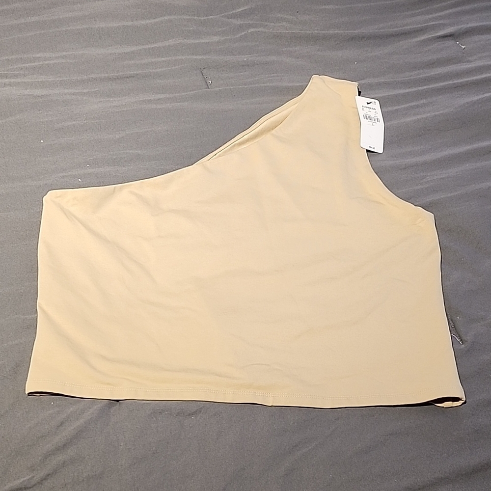 Express One-Shoulder Tan Top